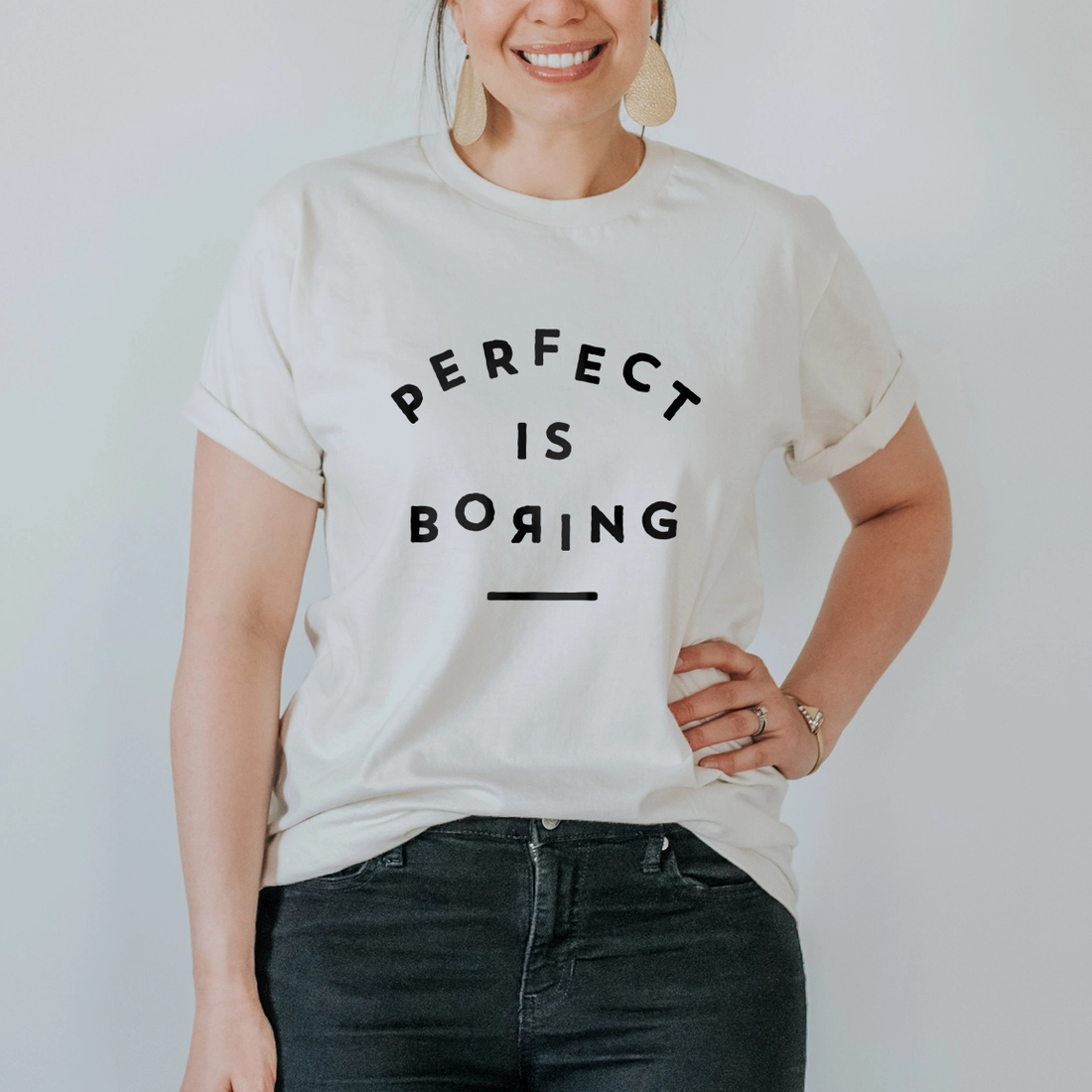 Perfect Is Boring Organic Adult Tee