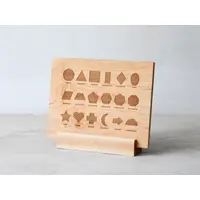 Wooden Shapes Board with Matching Shape Pieces