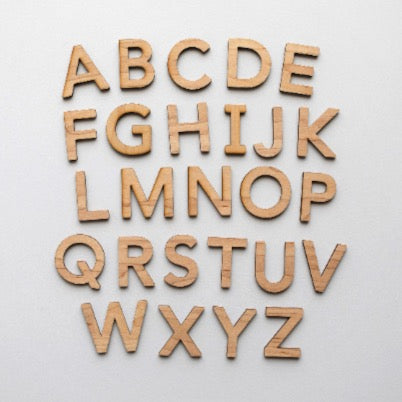 Movable Alphabet Set - Maple Uppercase